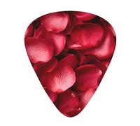 JKDGOJ Scattered rose petals Pattern Guitar plectrum 12 pieces with three thickness plectrum combinations suitable for bass and ukulele