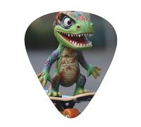 JKDGOJ Scooter dinosaur Pattern Guitar plectrum 12 pieces with three thickness plectrum combinations suitable for bass and ukulele