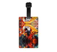 JKDGOJ Screaming Parrot Pattern Luggage Tags and Travel Bag Tags are Suitable for Both Men and Women to Prevent Luggage