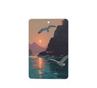JKDGOJ Seagulls before sunset Pattern 6-piece Rectangle car air freshener with hanging type car accessories