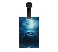 JKDGOJ Sharks Under The sea Pattern Luggage Tags and Travel Bag Tags are Suitable for Both Men and Women to Prevent Luggage