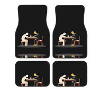 JKDGOJ Silence Prints Car Floor mats with Anti Slip Front and Rear are Suitable for Cars, Trucks and SUV
