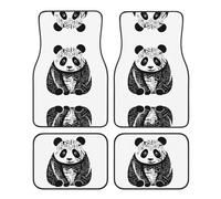 JKDGOJ Sitting Panda Prints Car Floor mats with Anti Slip Front and Rear are Suitable for Cars, Trucks and SUV