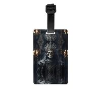 JKDGOJ Skeleton Man with Crown Pattern Luggage Tags and Travel Bag Tags are Suitable for Both Men and Women to Prevent Luggage