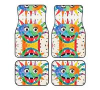 JKDGOJ Small Dinosaur Prints Car Floor mats with Anti Slip Front and Rear are Suitable for Cars, Trucks and SUV