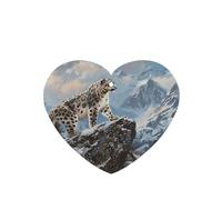 JKDGOJ Snow Leopard Patrol Mountain Pattern 6-piece Heart Shape car air freshener with hanging type car accessories