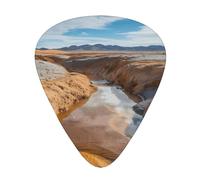 JKDGOJ Source of water in the desert Pattern Guitar plectrum 12 pieces with three thickness plectrum combinations suitable for bass and ukulele