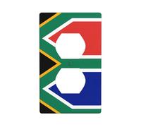 JKDGOJ South Africa flag Prints Dual socket wall panel household power cover durable for decorative sockets and switches