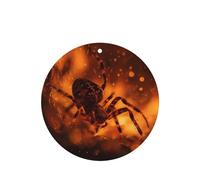 JKDGOJ Spider in Flames Pattern 6-piece Round Shape car air freshener with hanging type car accessories