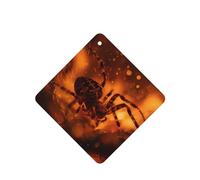 JKDGOJ Spider in Flames Pattern 6-piece Square car air freshener with hanging type car accessories