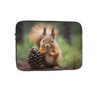 JKDGOJ Squirrel Holding a Pinecone Picture Shockproof Portable Laptop Sleeve Bag 10 inch for Men Women Business Travel, Office Daily Use