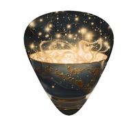JKDGOJ Stars in a teacup Pattern Guitar plectrum 12 pieces with three thickness plectrum combinations suitable for bass and ukulele