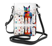 JKDGOJ Strange Cat Prints Crossbody bag, mobile phone bag, women's small wallet, a practical gift suitable for going out, exercising, and shopping