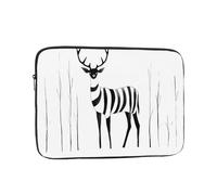 JKDGOJ Strange Deer Picture Shockproof Portable Laptop Sleeve Bag 17 inch for Men Women Business Travel, Office Daily Use