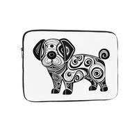 JKDGOJ Strange Dog Picture Shockproof Portable Laptop Sleeve Bag 10 inch for Men Women Business Travel, Office Daily Use