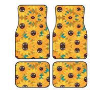 JKDGOJ Sunflower Avatar Prints Car Floor mats with Anti Slip Front and Rear are Suitable for Cars, Trucks and SUV