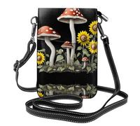 JKDGOJ Sunflower under mushrooms Prints Crossbody bag, mobile phone bag, women's small wallet, a practical gift suitable for going out, exercising, and shopping