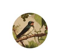 JKDGOJ Swallow on the vine Pattern 6-piece Round Shape car air freshener with hanging type car accessories