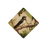 JKDGOJ Swallow on the vine Pattern 6-piece Square car air freshener with hanging type car accessories