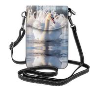 JKDGOJ Swimming white swans Prints Crossbody bag, mobile phone bag, women's small wallet, a practical gift suitable for going out, exercising, and shopping