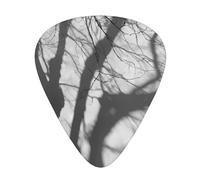 JKDGOJ Swinging tree shadow Pattern Guitar plectrum 12 pieces with three thickness plectrum combinations suitable for bass and ukulele