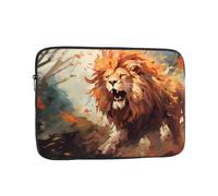 JKDGOJ The Angry Lion. Picture Shockproof Portable Laptop Sleeve Bag 10 inch for Men Women Business Travel, Office Daily Use