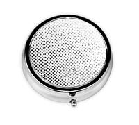 JKDGOJ The Beauty of Gradient Pattern Round Mini Pill Box with 3 compartments for Pill Storage and Portable Travel