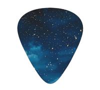JKDGOJ The beauty under the night sky Pattern Guitar plectrum 12 pieces with three thickness plectrum combinations suitable for bass and ukulele