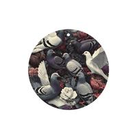 JKDGOJ The Dove in the Wreath Pattern 6-piece Round Shape car air freshener with hanging type car accessories