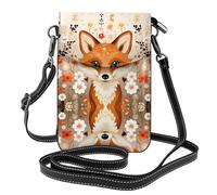 JKDGOJ The Fox in the Bush Prints Crossbody bag, mobile phone bag, women's small wallet, a practical gift suitable for going out, exercising, and shopping