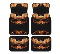 JKDGOJ The Golden Phoenix Prints Car Floor mats with Anti Slip Front and Rear are Suitable for Cars, Trucks and SUV