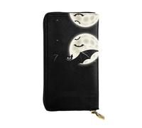 JKDGOJ The Grave Guardian Prints Women's leather long handheld wallet large capacity credit card zipper bag