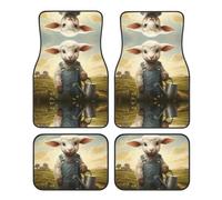 JKDGOJ The Lamb with The Kettle. Prints Car Floor mats with Anti Slip Front and Rear are Suitable for Cars, Trucks and SUV