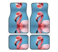 JKDGOJ The Mighty Flamingo Prints Car Floor mats with Anti Slip Front and Rear are Suitable for Cars, Trucks and SUV