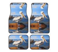 JKDGOJ The Mighty Pelican Prints Car Floor mats with Anti Slip Front and Rear are Suitable for Cars, Trucks and SUV
