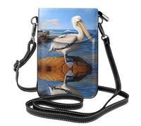 JKDGOJ The Mighty Pelican Prints Crossbody bag, mobile phone bag, women's small wallet, a practical gift suitable for going out, exercising, and shopping
