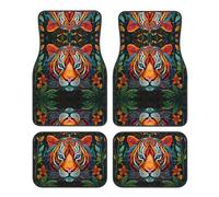 JKDGOJ The Mighty Tiger. Prints Car Floor mats with Anti Slip Front and Rear are Suitable for Cars, Trucks and SUV