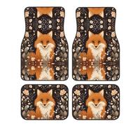 JKDGOJ The Sitting Fox. Prints Car Floor mats with Anti Slip Front and Rear are Suitable for Cars, Trucks and SUV