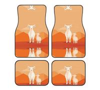 JKDGOJ The Standing Lamb Prints Car Floor mats with Anti Slip Front and Rear are Suitable for Cars, Trucks and SUV