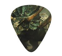 JKDGOJ The terrifying triceratops Pattern Guitar plectrum 12 pieces with three thickness plectrum combinations suitable for bass and ukulele