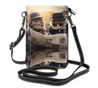 JKDGOJ The two cool cats. Prints Crossbody bag, mobile phone bag, women's small wallet, a practical gift suitable for going out, exercising, and shopping