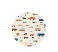 JKDGOJ Transportation Collection Pattern 6-piece Round Shape car air freshener with hanging type car accessories