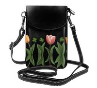 JKDGOJ Tulip Trifolium Prints Crossbody bag, mobile phone bag, women's small wallet, a practical gift suitable for going out, exercising, and shopping