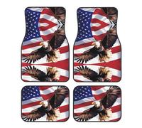 JKDGOJ USA Patriotic Eagle with American Flag Prints Car Floor mats with Anti Slip Front and Rear are Suitable for Cars, Trucks and SUV