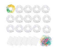 JKDHJK 15 Pcs White Cotton Scrunchies Elastic Tie Dye Hair Tie Girls Hair Accessories DIY Hair Tie for Tie Dye, Hair Strapping, Hair Dress Supplies