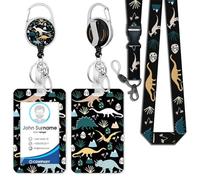 JKDHJK Lanyard with Card Holder, Id Card Holder for Neck, Teacher, Nurse, Student Lanyard, Stretchable Key Buckle, Easy Disassemble Card Cover