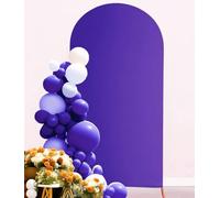 JKDMJF 6.6 FT Purple Arch Backdrop Cover Spandex Fitted Chiara Wedding Arch Backdrop Stand Covers for Party Birthday Bridal Shower Engagement Photo Studio Backgrounds Decorations