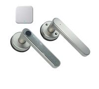 JKDND Smart Door Handle Lock Supports App, Remote Control, Bluetooth, Mechanical Key, Card, Password, and Fingerprint.(Silver)