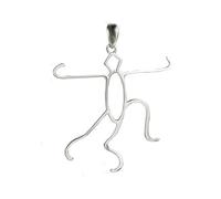JKEIO 925 Sterling Silver Claw Prong Raw Stone Pendant Blank Easy Mount Claw Setting Gemstone Jewelry Making Supplies(Platinum Color)