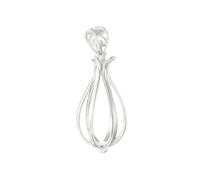 JKEIO 925 Sterling Silver Teardrop Cage Charm Pendant for Pearls and Gemstones Pendant Mounting for DIY Necklace Bracelet Making(Platinum Color)